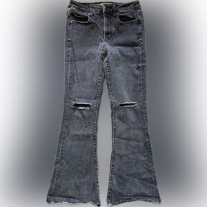 American Eagle Women's Black Flared Jeans